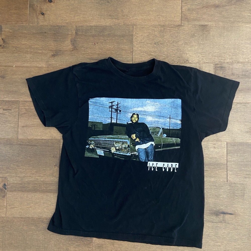 Ice cube Black T-Shirt with Graphic Print